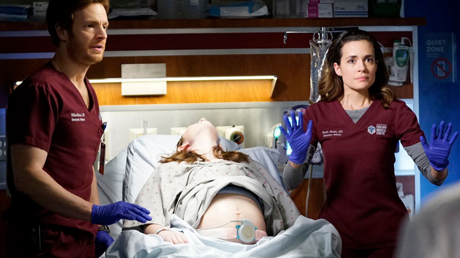 Nick Gehlfuss and Torrey DeVitto, Chicago Med