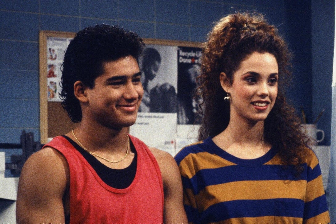 Mario Lopez and Elizabeth Berkley Reminisce Over Classic Saved by the Bell Scenes in this Peacock Clip
