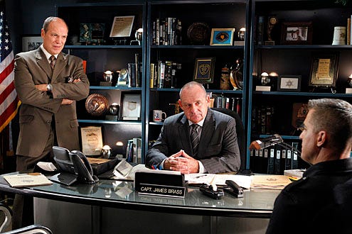 CSI - Season 12 - "Tell-Tale Hearts" - Marc Vann as Conrad Ecklie,  Paul Guifoyle as Captain Jim Brass, George Eads as Nick Stokes