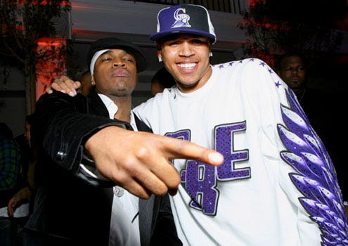 Ne-Yo and Chris Brown - "Stomp The Yard" World Premiere, January 8, 2007