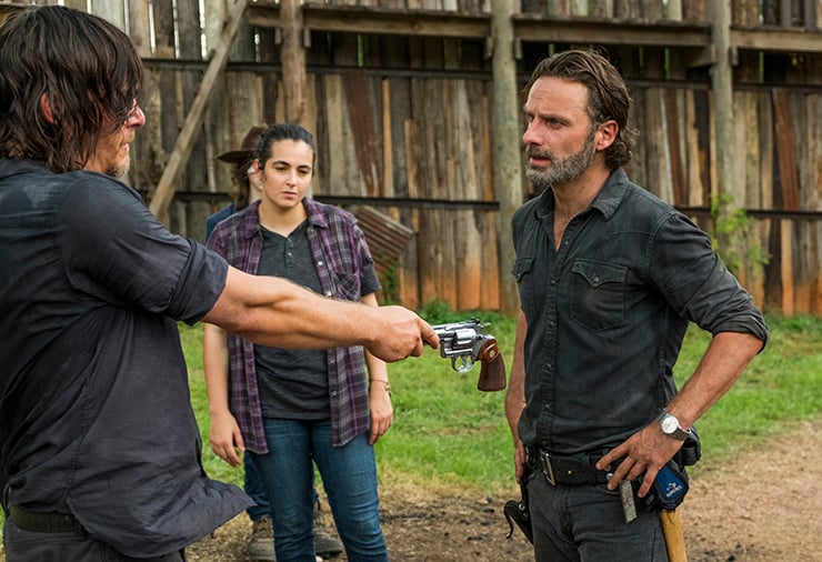 Norman Reedus, Alanna Masterson and Andrew Lincoln, The Walking Dead