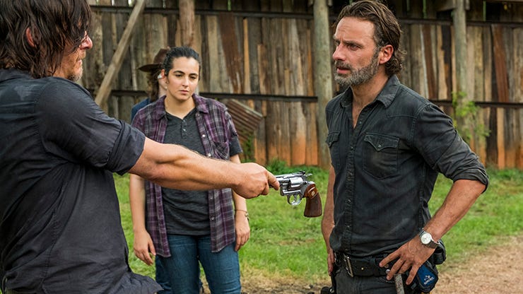 ​Norman Reedus, Alanna Masterson and Andrew Lincoln, The Walking Dead