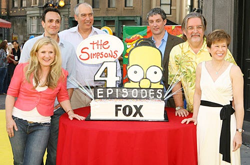 Nancy Cartwright, Hank Azaria, Al Jean, Executive Producer, Matt Groening, creator and Yeardley Smith - The Simpsons 400th Episode Block Party