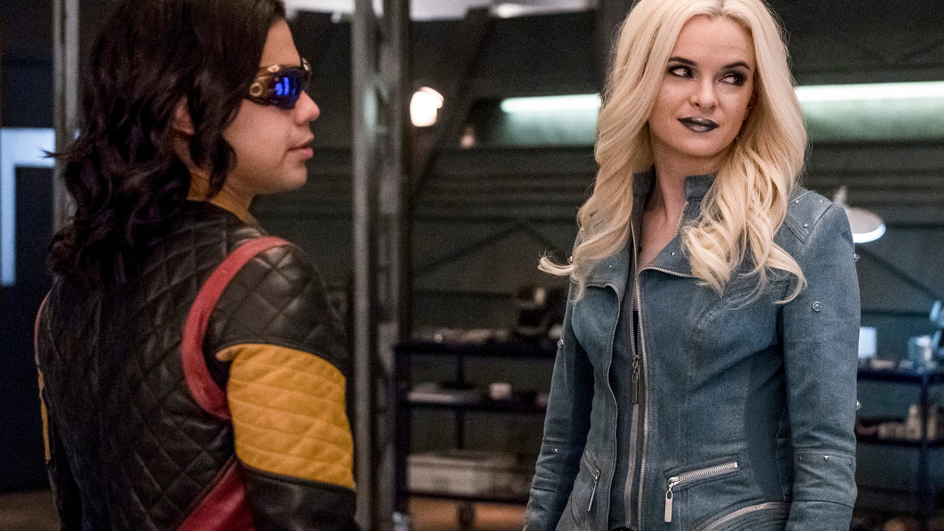 Carlos Valdes and Danielle Panabaker, The Flash