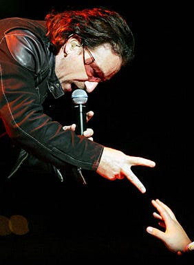 Bono of U2 - U2 "Vertigo" Tour -  Boston, Massachusetts - Oct. 3, 2005