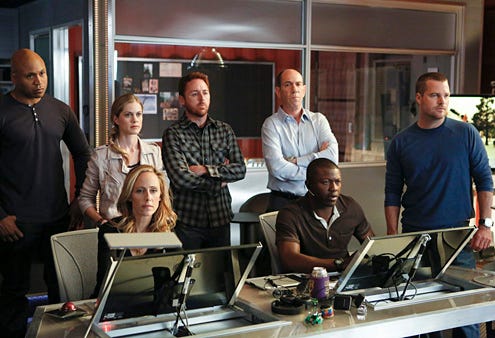 NCIS: Los Angeles - Season 4 - "Red: Part One" -  LL Cool J, Gillian Alexy, Kim Raver, Scott Grimes, Miguel Ferrer, Edwin Hodge, Chris O'Donnell