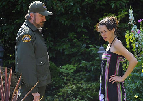 Harper's Island - Jim Beaver as Sheriff Mills as and Elaine Cassidy as Abby Mills
