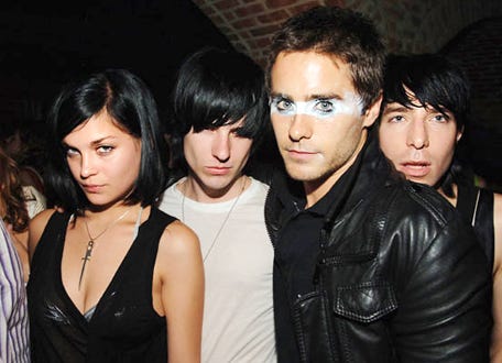 Leigh Lezark, Geordon Nicol and Jared Leto - 30 Seconds To Mars Album Release Party, August 30, 2005