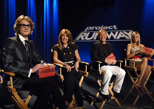 Project Runway - Season 5 - "Let's Start From the Beginning" - Austin Scarlett, Nina Garcia, Michael Kors and Heidi Klum