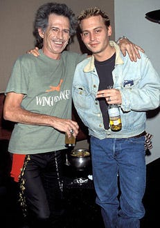 Keith Richards and Johnny Depp - The Joint at the Hard Rock Hotel & Casino in Las Vegas, Circa 1998