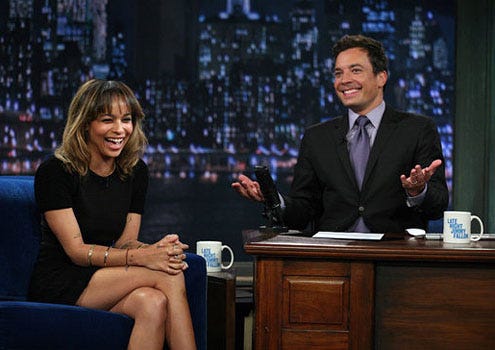 Late Night with Jimmy Fallon - Season 3 - Zoe Kravitz and Jimmy Fallon