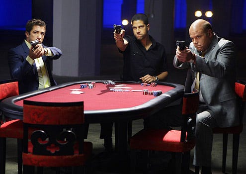 CSI: Miami - Season 6 - "All In"- Jonathan Logo as Ryan Wolfe, Adam Rodriguez as Eric Delko and Rex Linn as Det. Frank Tripp