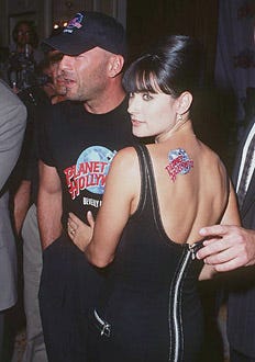 Demi Moore and Bruce Willis - The Planet Hollywood Beverly Hills Grand Opening, September 17, 1995