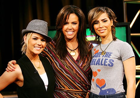 Reality Chat - Show host Kimberly Caldwell, Mary Murphy and show host Rosanna Tavarez at the TV Guide Channel Studios,June 2007
