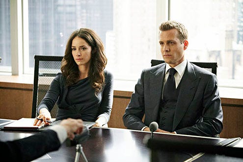 Suits - Season 3 - "Stay" - Abigail Spencer and Gabriel Macht