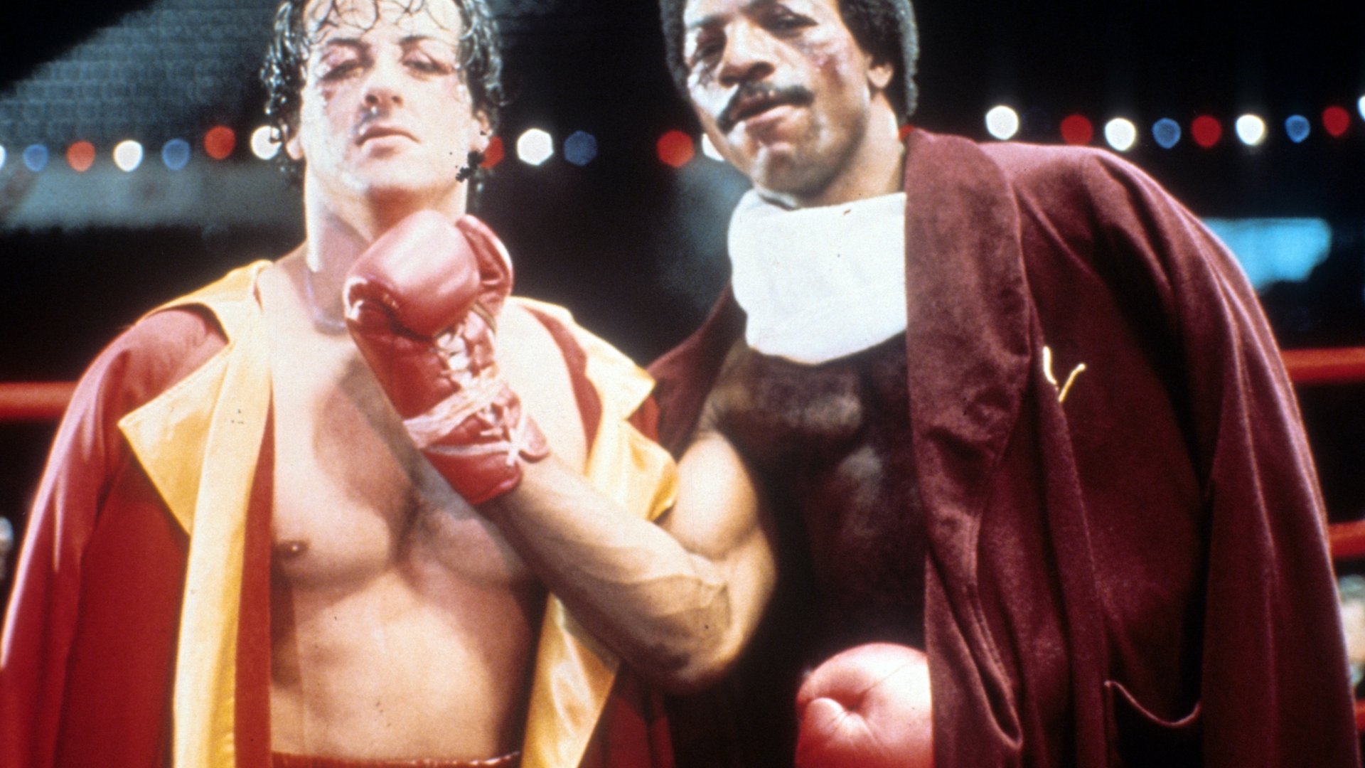 Sylvester Stallone and Carl Weathers, Rocky