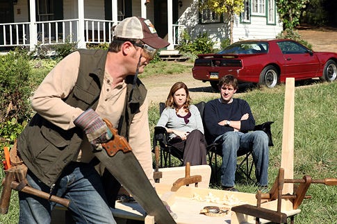 The Office - Season 4, "Money" - Rainn Wilson as Dwight, Jenna Fischer as Pam, John Krasinski as Jim