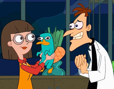 Phineas and Ferb - Season 1 - "Get That Bigfoot Outta My Face!" - Dr. Doofenshmirtz's Girlfriend and Dr. Doofenshmirtz