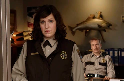 Fargo - Season 1 - "Morton's Fork"- Allison Tolman as Molly Solverson, Bob Odenkirk as Bill Oswalt