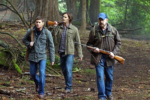 Supernatural - Season 7 - "How to Win Frineds and Influence Monsters" - Jensen Ackles, Jared Padalecki and Jim Beaver