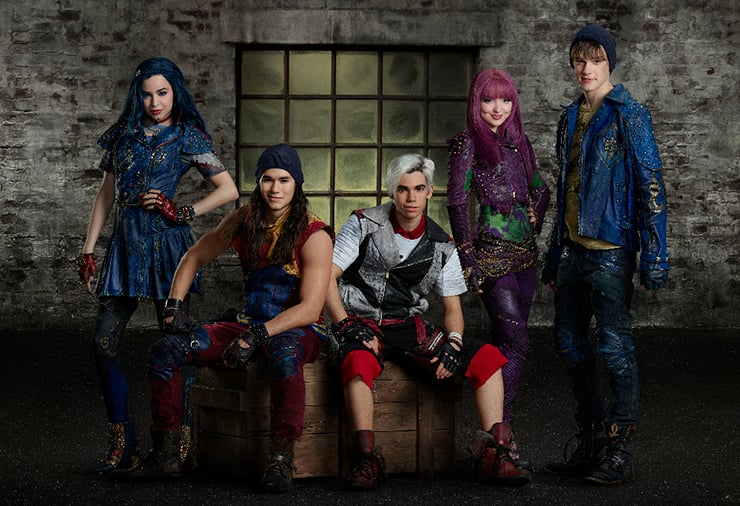 Sofia Carson, Booboo Stewart, Cameron Boyce, Dove Cameron and Mitchell Hope, Descendants 2