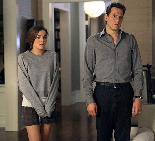 Ringer - Season 1 - "What Are You Doing Here, Ho-Bag?" - Zoey Deutch as Juliet Martin and Ioan Gruffudd as Andrew Martin