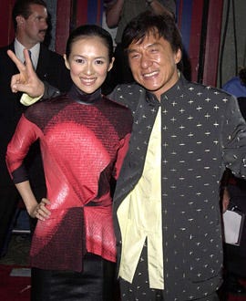 Zhang Ziyi & Jackie Chan - "Rush Hour 2" Premiere - 2001