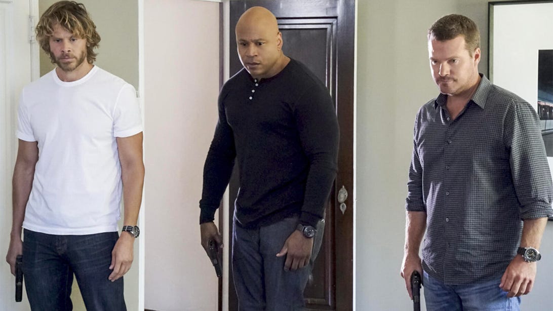 Eric Olsen, LL Cool J, and Chris O'Donnell, NCIS: Los Angeles