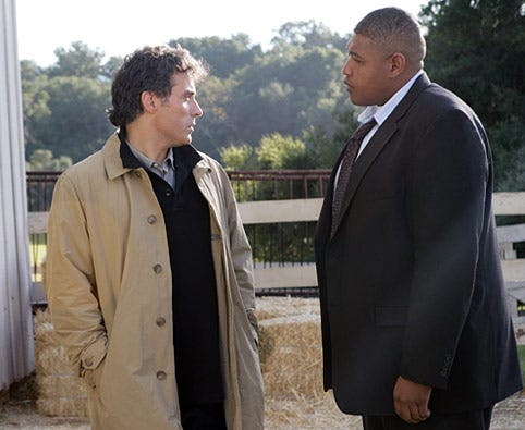Eleventh Hour - Season 1 - "Minamata" - Rufus Sewell as Dr. Jacob Hood, Omar Benson Miller as Agent Felix Lee