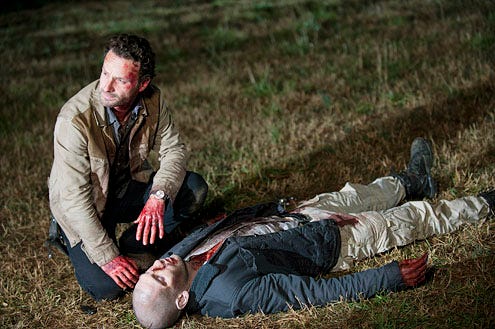 The Walking Dead - Season 2 - "Better Angels" - Andrew Lincoln and Jon Bernthal