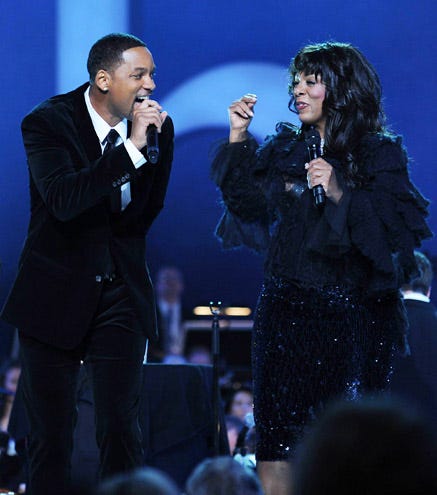 Will Smith and Donna Summer - perform at the Nobel Peace Prize Concert at Oslo Spektrum on December 11, 2009 in Oslo, Norway