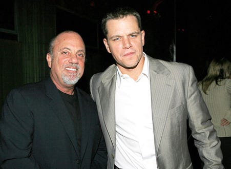 Billy Joel and Matt Damon - "The Departed" New York premiere after party, September 26, 2006