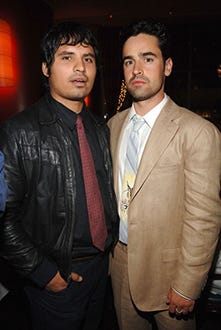 Michael Pena and Jesse Bradford - "Happy Endings" premiere after party, June 2005