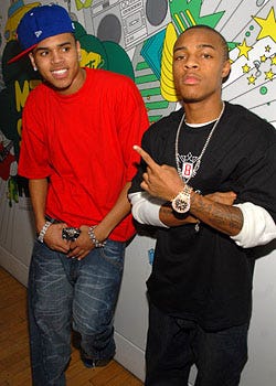 Chris Brown and Bow Wow - MTV's "TRL", December 19, 2006