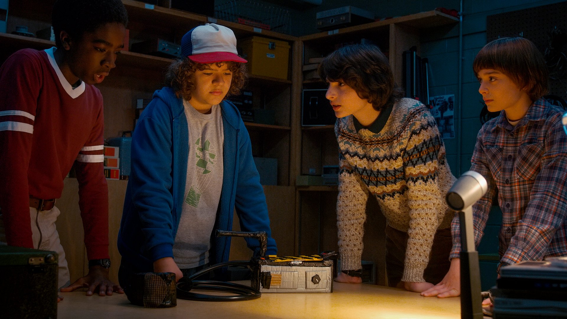 Noah Schnapp, Gaten Matarazzo, Finn Wolfhard and Caleb McLaughlin, Stranger Things