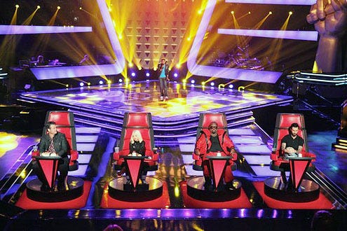 The Voice - Season 5 - "The Blind Auditions, Part 3" - Blake Shelton, Christina Aguilera, Anthony Paul, CeeLo Green and Adam Levine