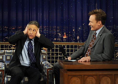 Late Night with Conan O'Brien - Jon Stewart, Conan O'Brien - Jan. 29, 2009
