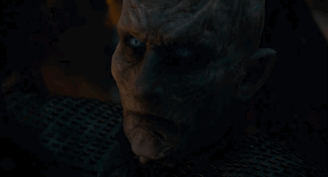 Arya Stark and the Night King in Game of Thrones "The Long Night"