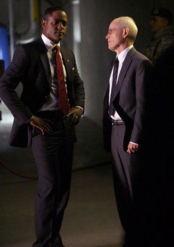 The Event - Season 1 - "To Keep Us Safe" - Blair Underwood as U.S. President Elias Martinez and Zeljko Ivanek as Blake Sterling