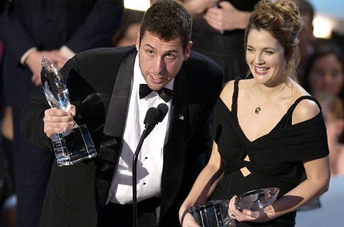 Adam Sandler and Drew Barrymore - 31st Annual People's Choice Awards