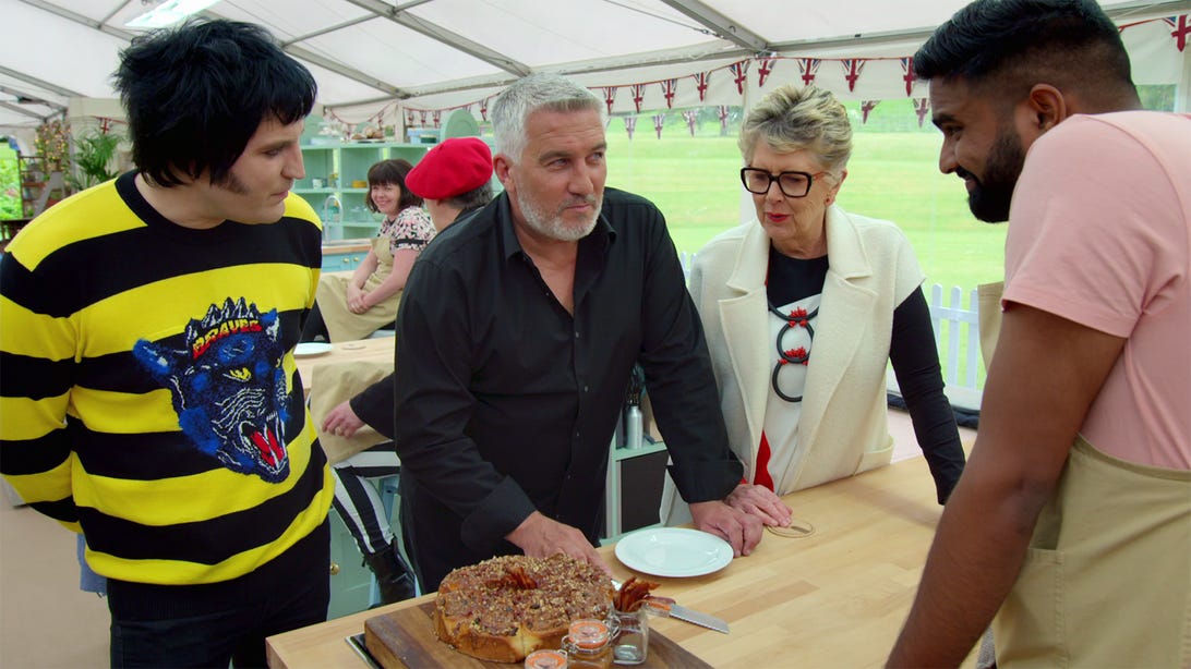 Noel Fielding, Paul Hollywood, and Prue Leith, The Great British Baking Show