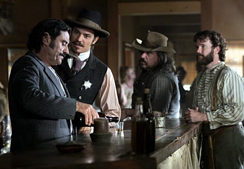 Deadwood - Ian McShane, Timothy Olyphant, W. Earl Brown and Sean Bridgers