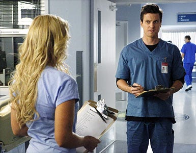 Scrubs - Season 9 - "Our Histories" - Nicky Whelan and Michael Mosley