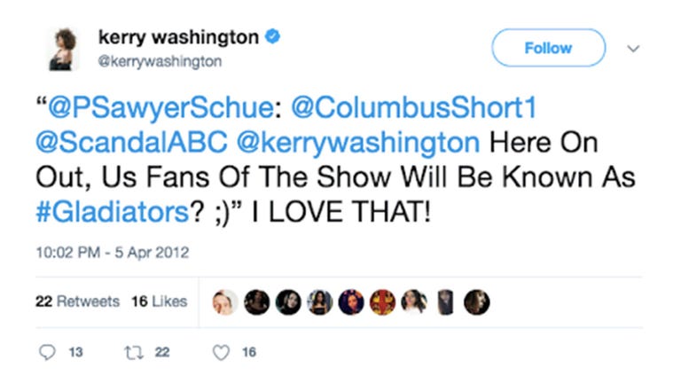 Kerry Washington Scandal Tweet
