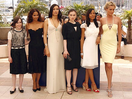 Ellen Page, Halle Berry, Famke Janssen, Anna Paquin, Dania Ramirez and Rebecca Romijn - 2006 Cannes Film Festival - "X-Men 3: The Last Stand" Photocall