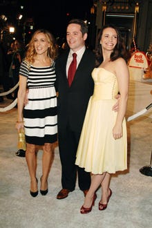 Sarah Jessica Parker, Matthew Broderick and Kristin Davis - "Deck the Halls" premiere, Nov. 2006