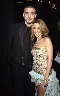 Justin Timberlake and Kylie Minogue - Grammy Awards, Feb. 2003