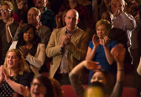 Glee - Season 5 - "City of Angels" - Amber Riley, Mike O'Malley, Romy Rosemont