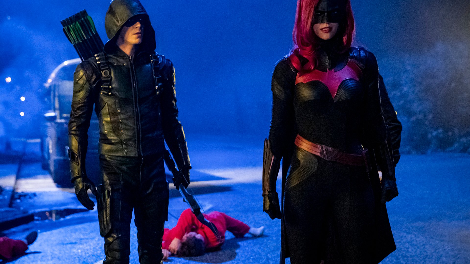 Grant Gustin and Ruby Rose, Arrow