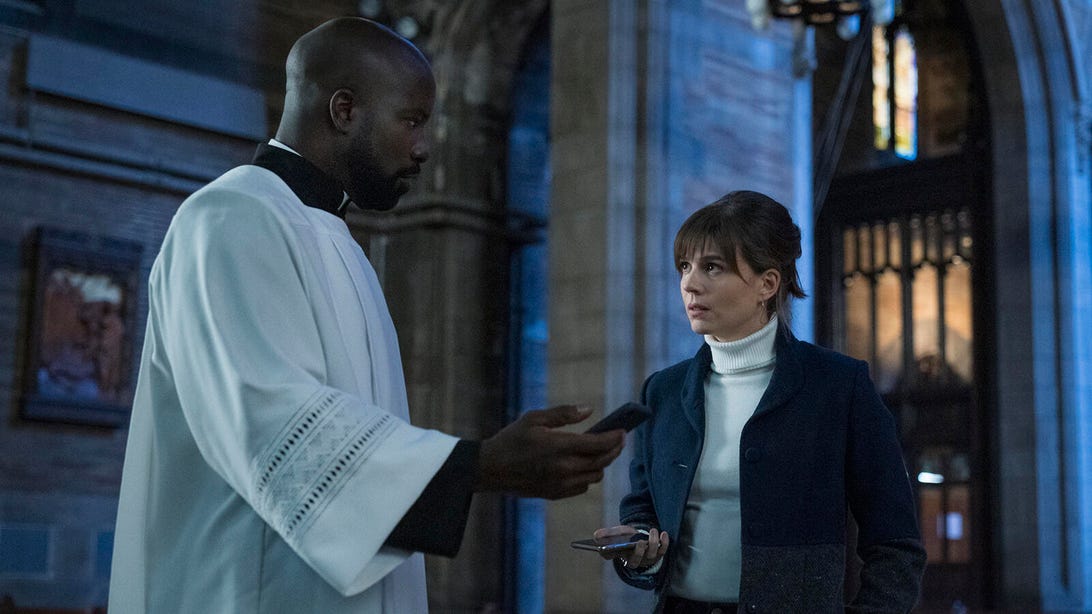 Mike Colter and Katja Herbers, Evil